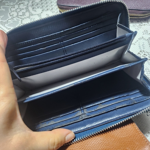 3 Coach Wallet Trio - Purple, Blue, and Brown - Picture 12 of 13